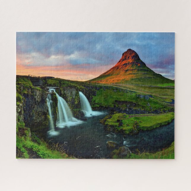 Puzzle Cataratas | Kirkjufall, Islandia (Horizontal)