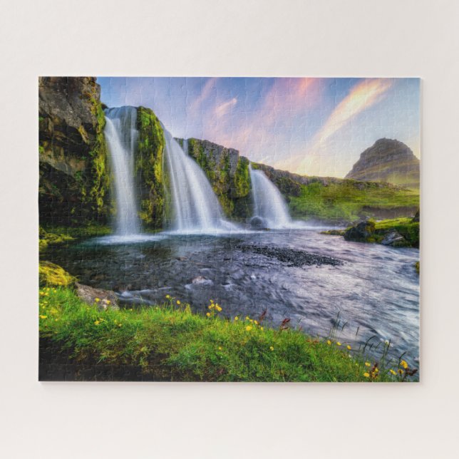 Puzzle Cataratas | Kirkjufellsfoss, Islandia (Horizontal)