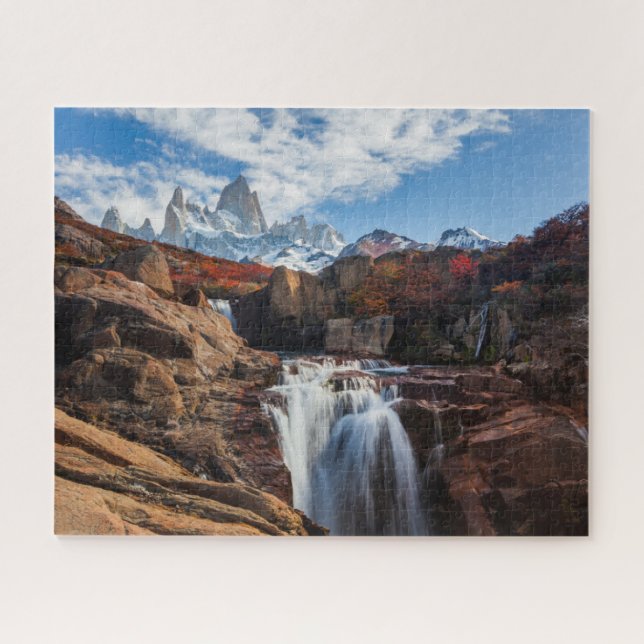 Puzzle Cataratas | Montaña Fitz Roy, Argentina (Horizontal)