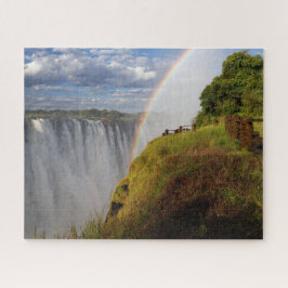 Puzzle Cataratas Victoria en Zambia con arco iris y bruma