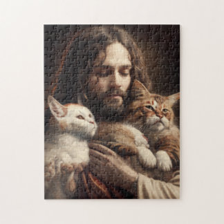 Puzzle #CATARMY Oficial "Jesús ama a los gatos" Puzzl Y J