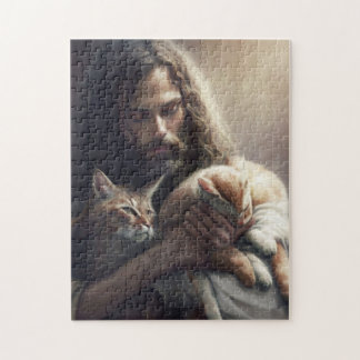 Puzzle #CATARMY Oficial "Jesús ama a los gatos" Puzzl Y J