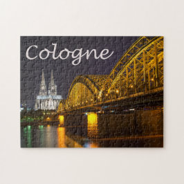 Puzzle Catedral de Colonia por la noche, Alemania