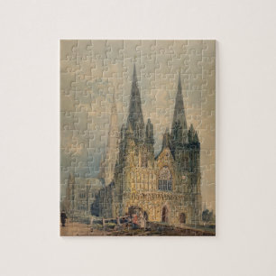 Puzzle Catedral de Lichfield, Staffordshire, 1794 (w/c
