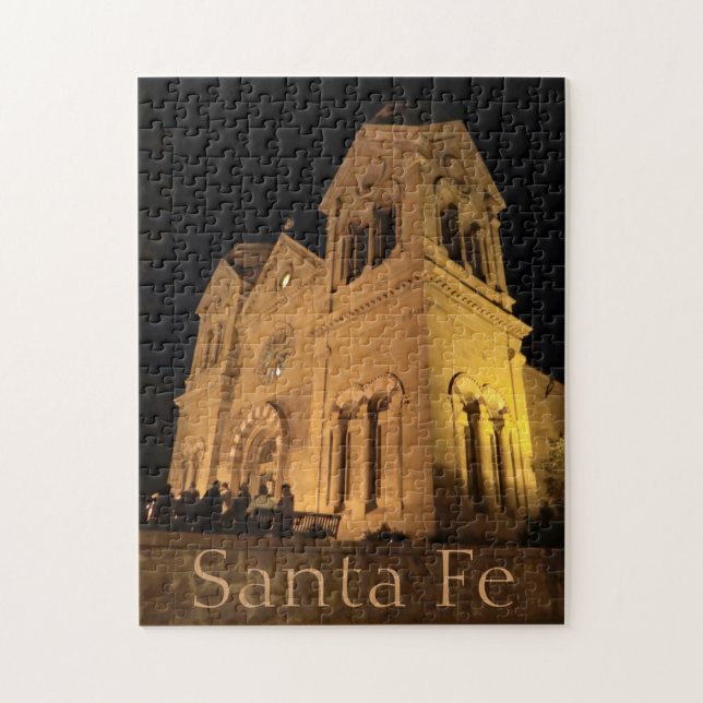 Puzzle Catedral de Santa Fe San Francisco de noche (Vertical)