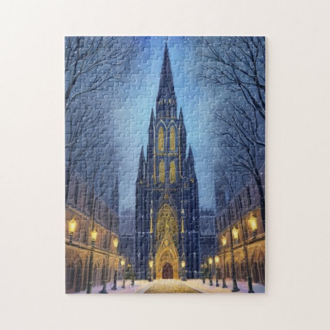 Puzzle Catedral por la noche (Vertical)