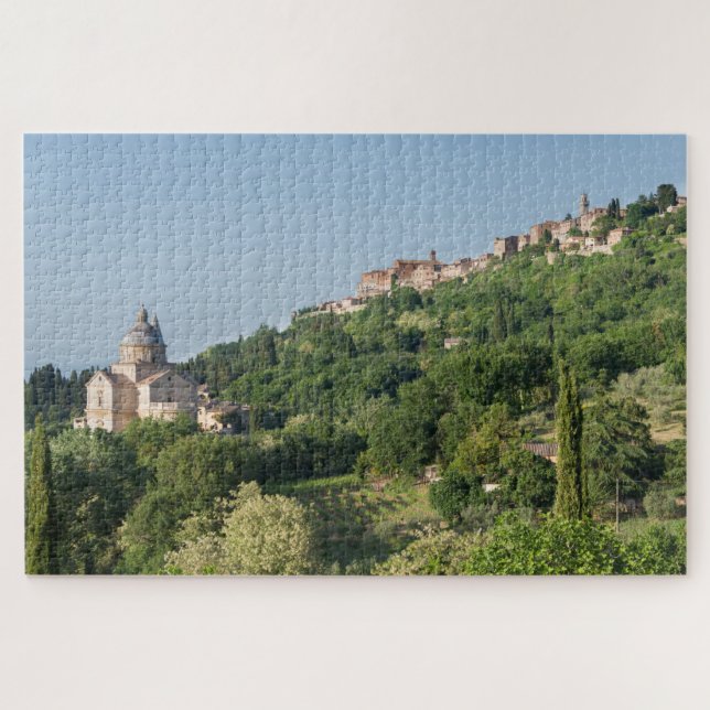 Puzzle Catedral y ciudad de Montepulciano en Toscana (Horizontal)