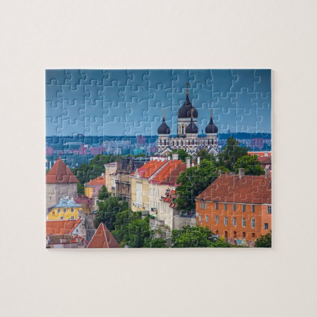 Puzzle Catedral y paisaje urbano| Estonia (Horizontal)