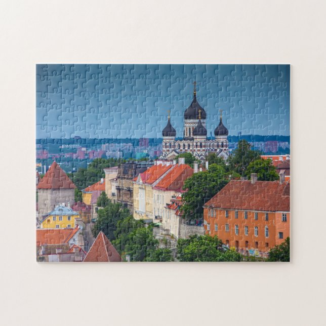 Puzzle Catedral y paisaje urbano| Estonia (Horizontal)