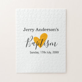 Puzzle Catholic baptism kids modern simple QR minimal