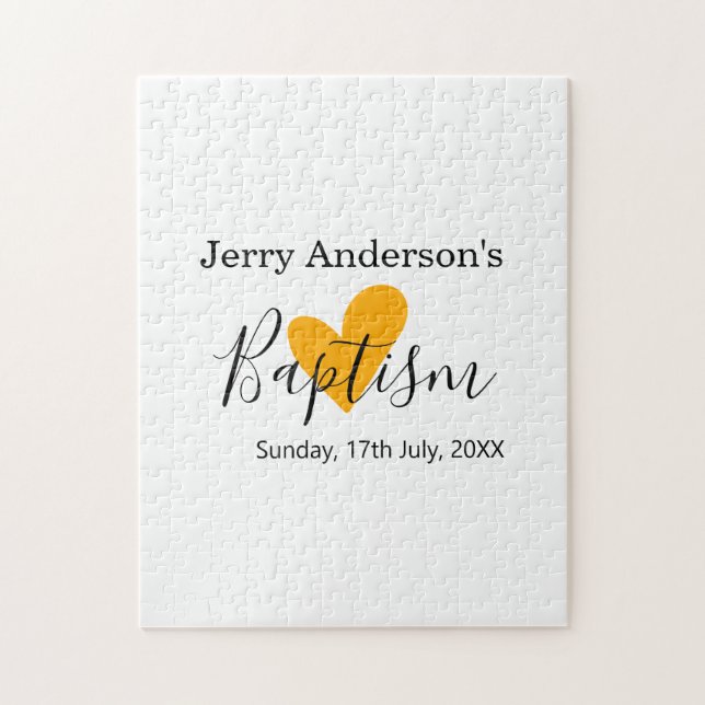 Puzzle Catholic baptism kids modern simple QR minimal (Vertical)