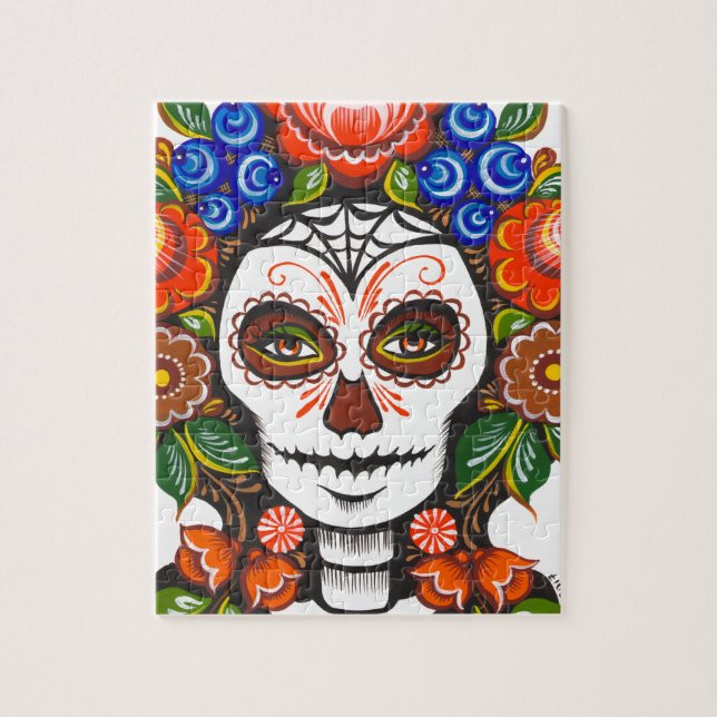 Puzzle Catrina en flores (Vertical)