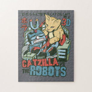 Puzzle Catzilla Vs Robots