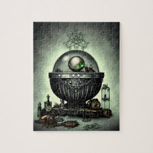 Puzzle Cauldron de Steampunk Ornate y elementos mágicos s
