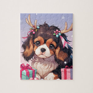 Puzzle Cavalier King Charles Pastel regalo de Navidad