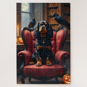 Puzzle Cavalier King Charles Spaniel Arte Gótico de Hallo