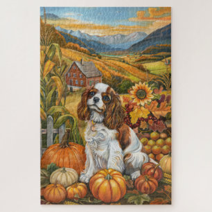 Puzzle Cavalier King Charles Spaniel Otoño Día de Acción