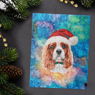 Puzzle Cavalier King Charles Spaniel Raza Perro Navidad