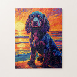 Puzzle Cavalier King Charles Spaniel Sunset / Sunrise