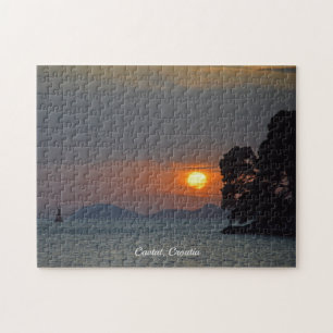 Puzzle Cavtat, vistas a Croacia de las vacaciones del ata