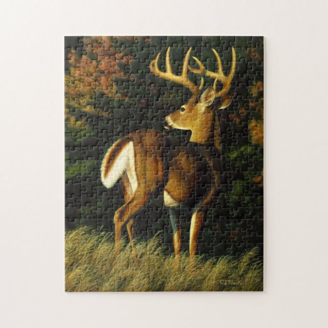 Puzzle Caza de gallos en el Trofeo Whitetail Deer (Vertical)