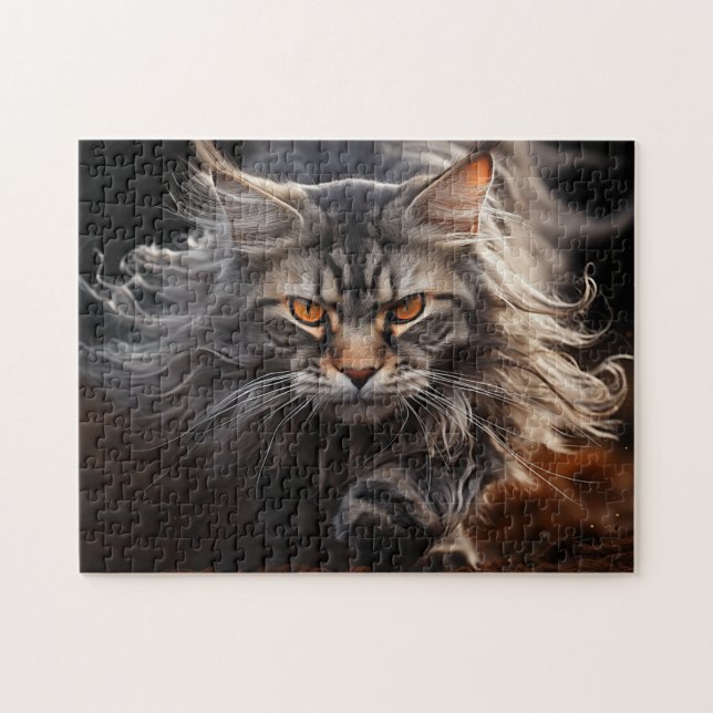 Puzzle Caza de gato Maine Coon (Horizontal)