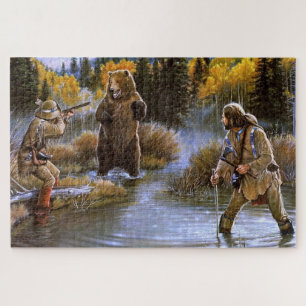 Puzzle Caza de osos grizzly quién está cazando a quién