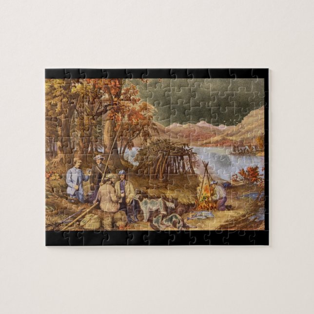 Puzzle Caza, pesca y Forest_Engravings (Horizontal)