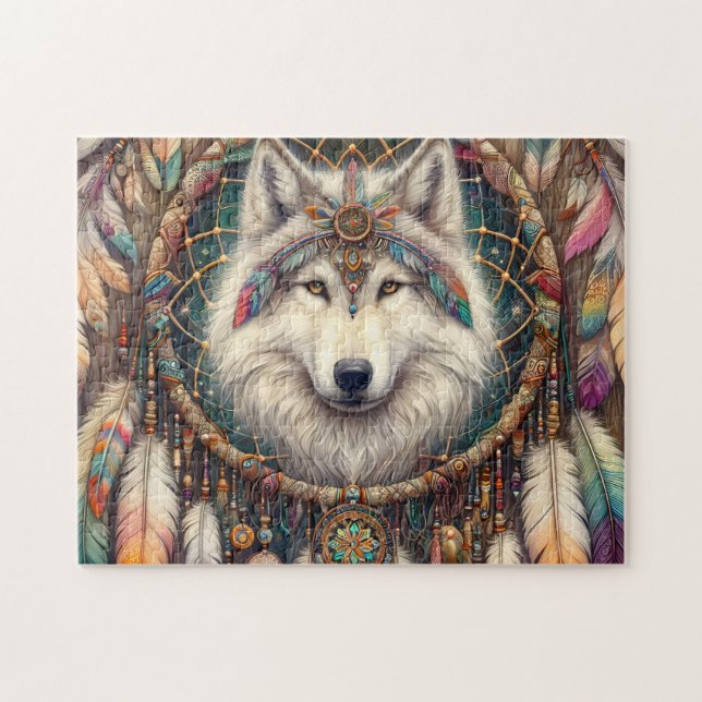 Puzzle Cazador de sueños Boho Lobo (Horizontal)
