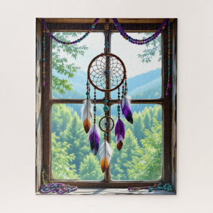 Puzzle Cazador de sueños en la ventana Arte Boho