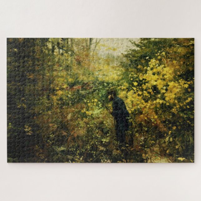 Puzzle Cazador en la selva (por H.A. Brendekilde) (Horizontal)