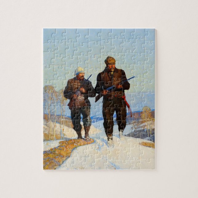 Puzzle Cazadores de venados por Newell Convers Wyeth (Vertical)