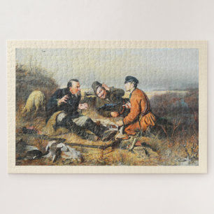 Puzzle Cazadores descansando