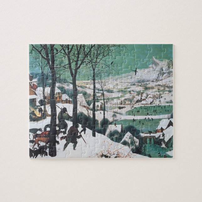 Puzzle Cazadores en la nieve de Bruegel (Horizontal)