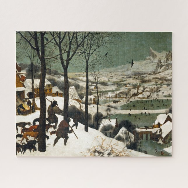 Puzzle Cazadores en la nieve de Pieter Bruegel la anciano (Horizontal)