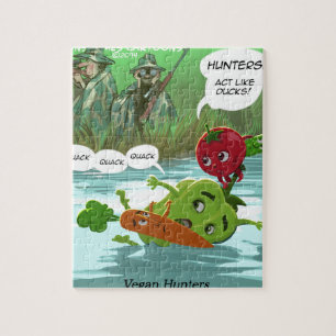 Puzzle Cazadores Veganos Divertidos