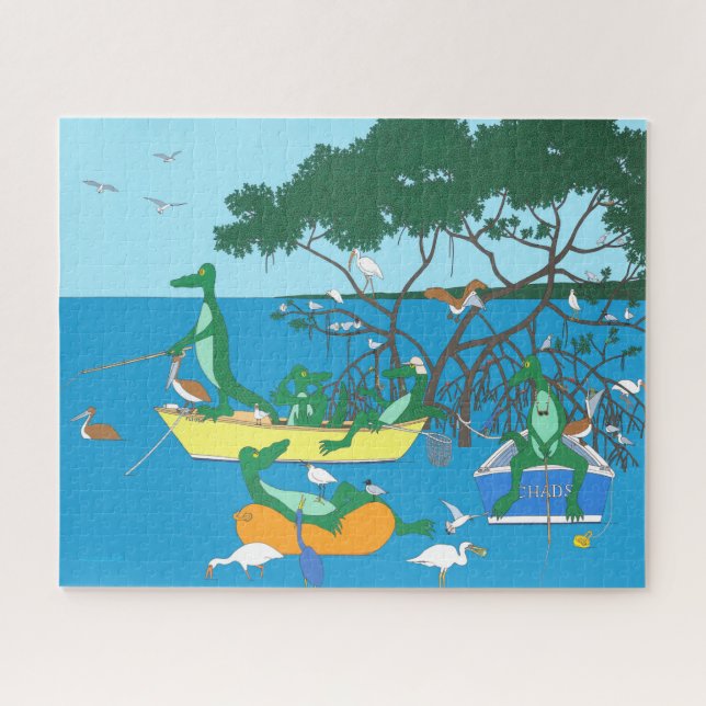 Puzzle Cazando caimanes 16x20 (Horizontal)
