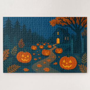 Puzzle Cazando calabazas de Halloween