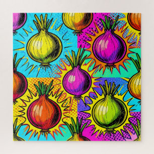 Puzzle Cebollas Coloridas Pop Art