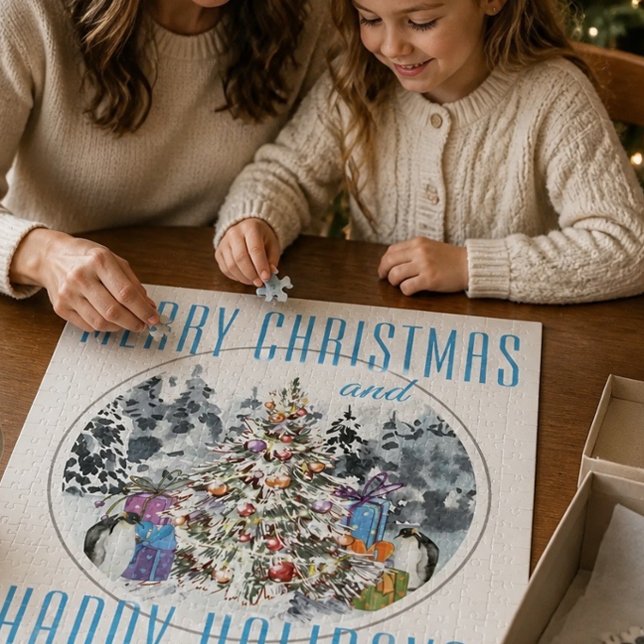 Puzzle Celebración de Navidades pingüinos 16"x20" (Subido por el creador)
