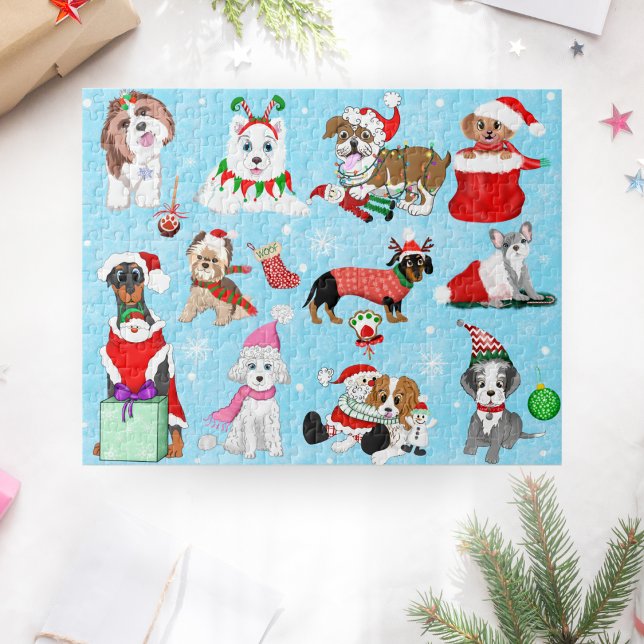 Puzzle Celebración de Perros de Navidad (Subido por el creador)