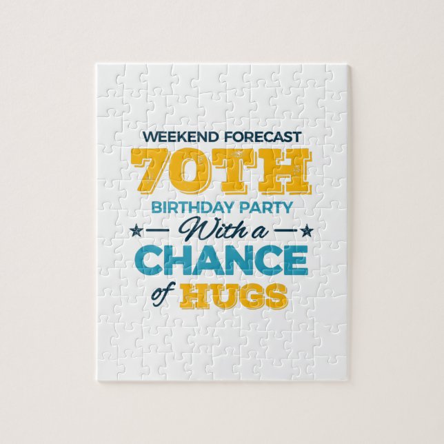 Puzzle celebrando el cumpleaños 70 (Vertical)