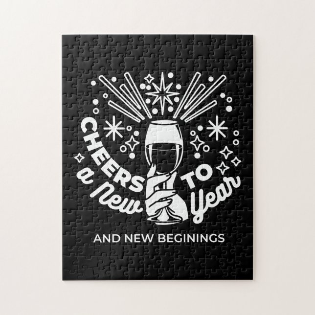 Puzzle Celebrar el Ilustracion 2 de Vidrio de Nuevos Comi (Vertical)