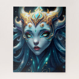 Puzzle Celestial Frost Siren with Glowing Star Eyes