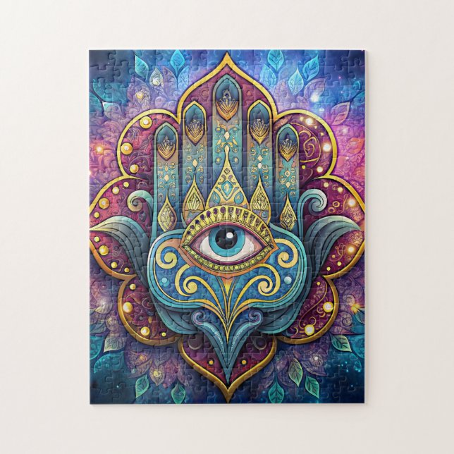 Puzzle Celestial Hamsa  (Vertical)