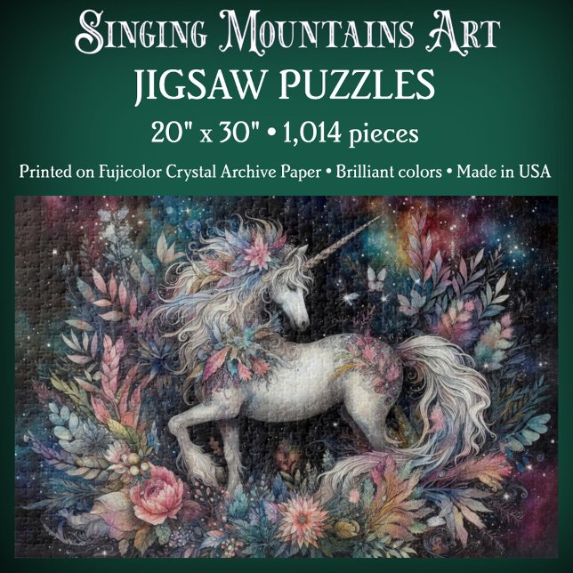 Puzzle Celestial Unicorn with Botanicals (Subido por el creador)