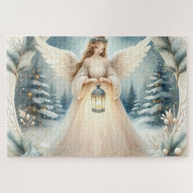 Puzzle Celestial Winter Angel Lantern of Hope (Horizontal)