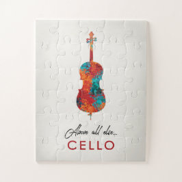 Puzzle Cello - Música colorida brillante