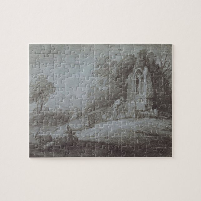 Puzzle Cementerio de Thomas Gainsborough el | con la (Horizontal)
