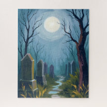 Cementerio Embrujado | Pintura espeluznante de Hal
